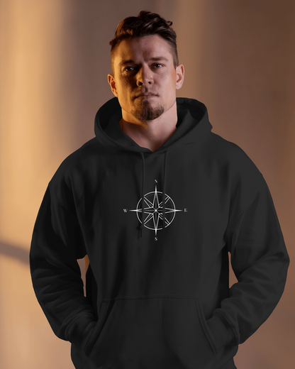 Compass Graphic Men Hoodie - Adventure Awaits Exclusives