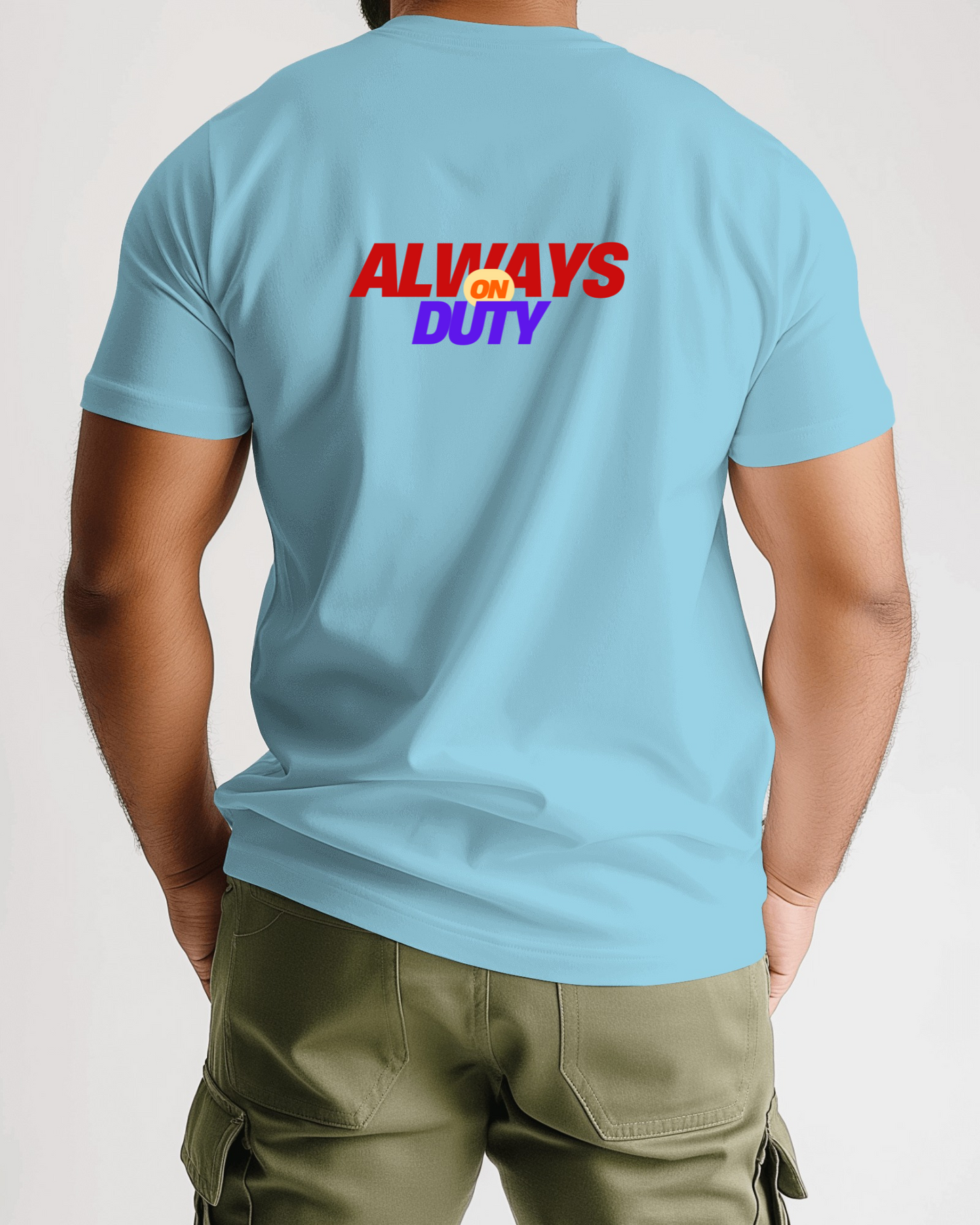 Always on Duty Men Heavy Cotton Tee - Casual Comfort for Everyday Heroes