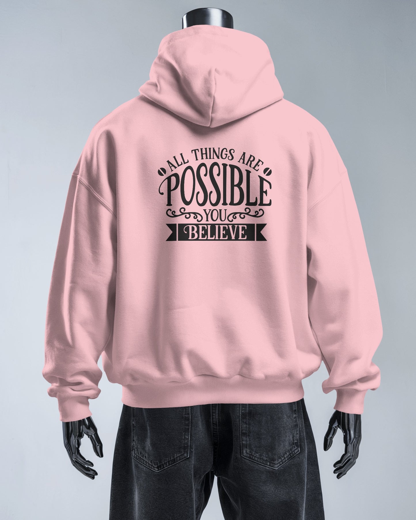 Inspirational Men's Hoodie- 'All Things Are Possible'