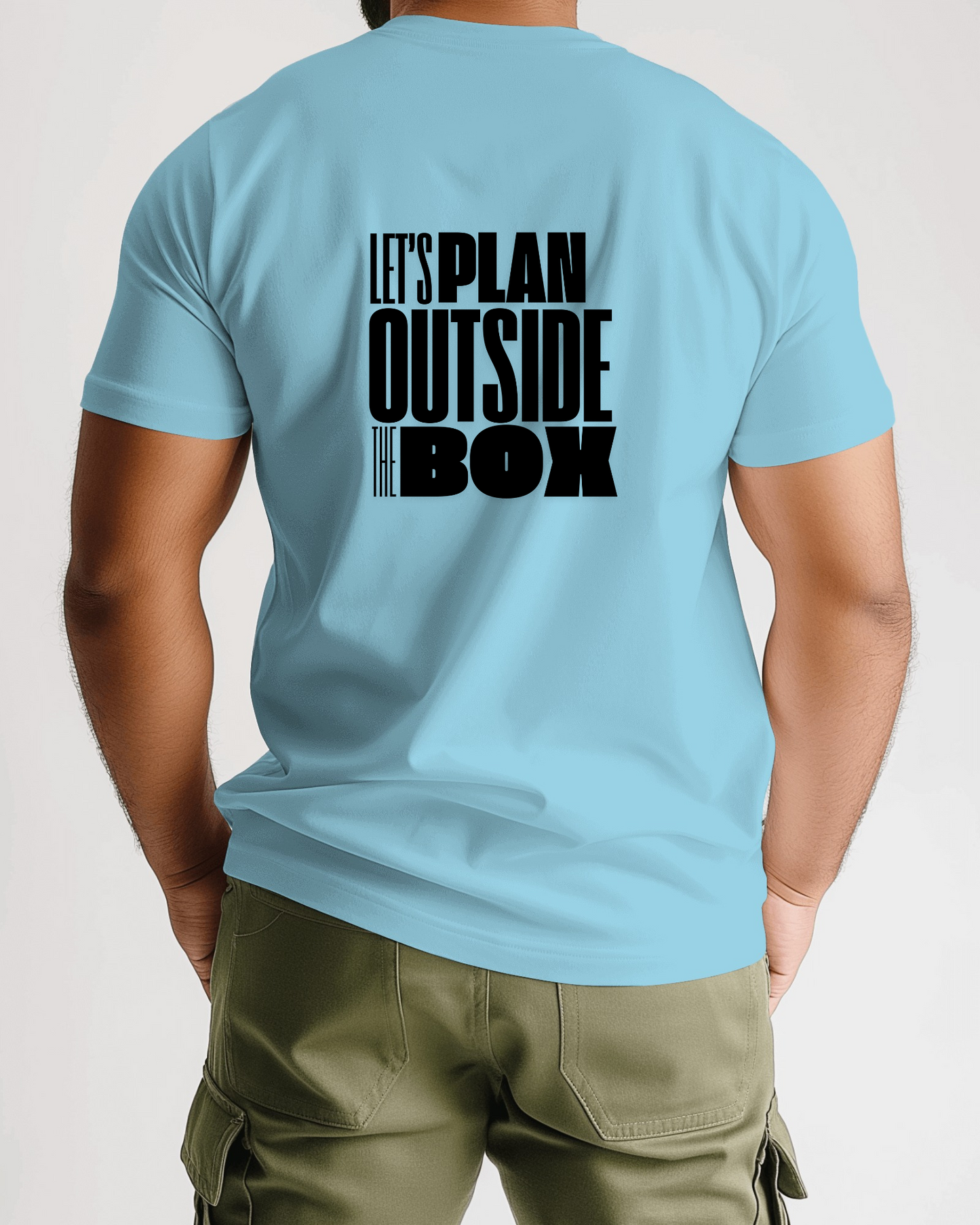 Let's Plan Outside the Box Men Heavy Cotton Tee - Motivational Graphic T-Shirt for Creative Thinkers