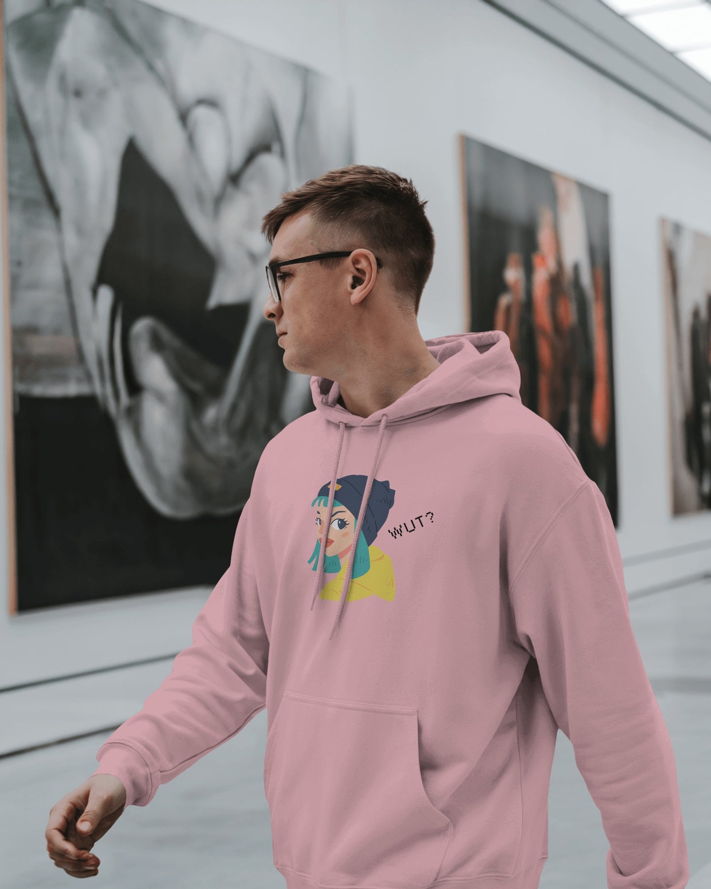 WUT? Graphic Men's Hoodie - Fun and Cozy Streetwear