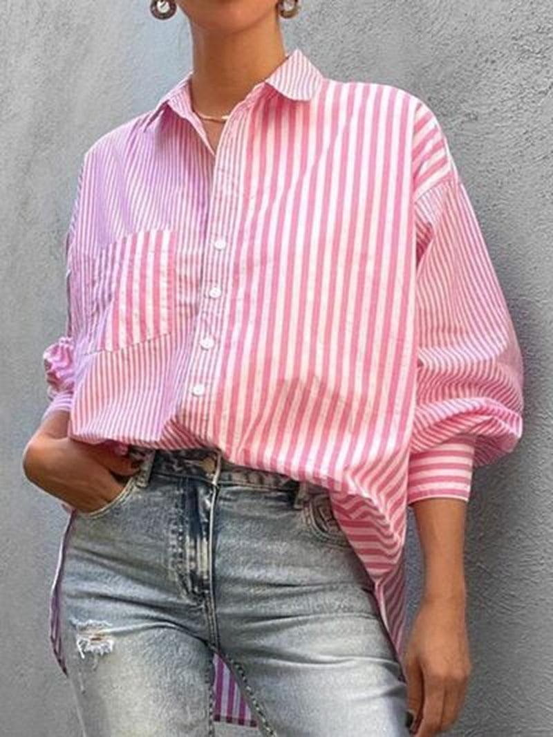 Striped Button down Long Sleeve Shirt