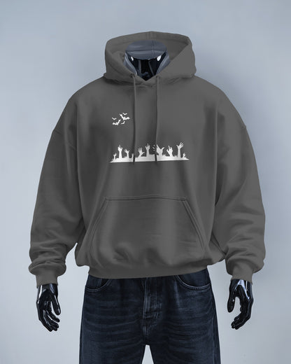 Halloween Themed Men Heavy Blend Hoodie with Spooky Design