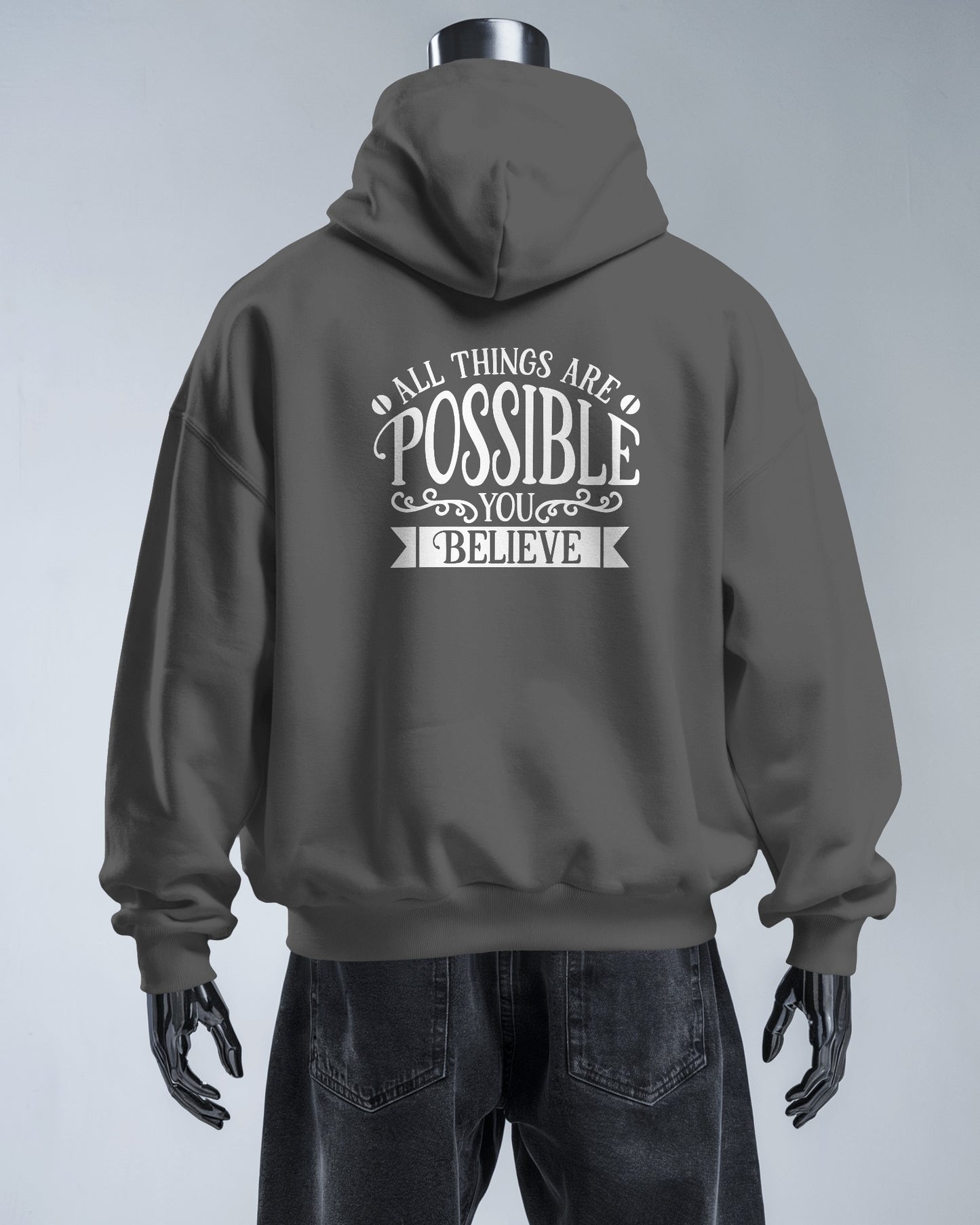 Inspirational Men's Hoodie- 'All Things Are Possible'