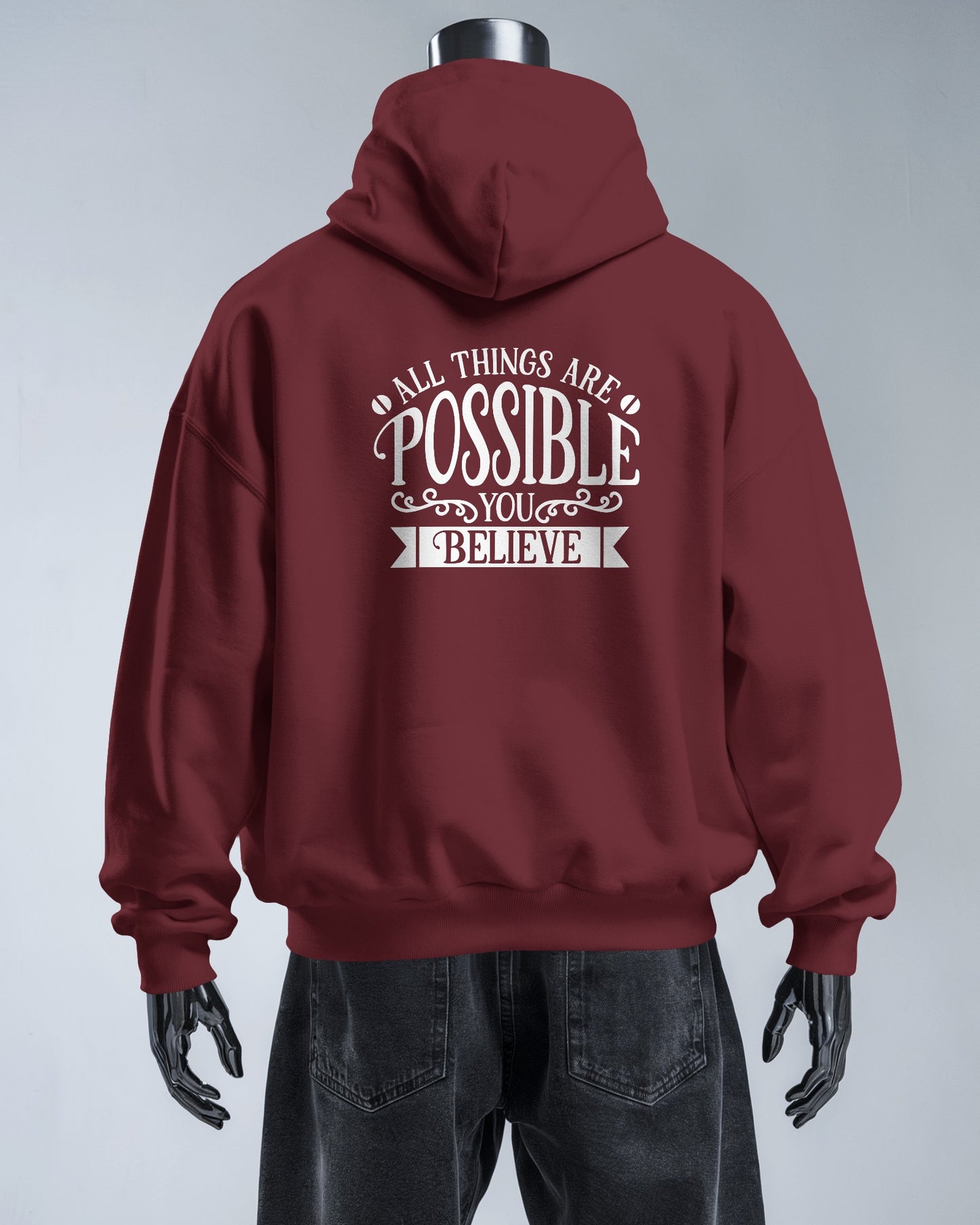 Inspirational Men's Hoodie- 'All Things Are Possible'