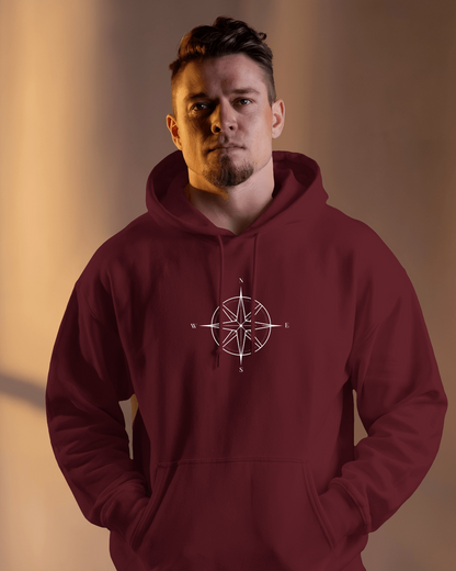 Compass Graphic Men Hoodie - Adventure Awaits Exclusives