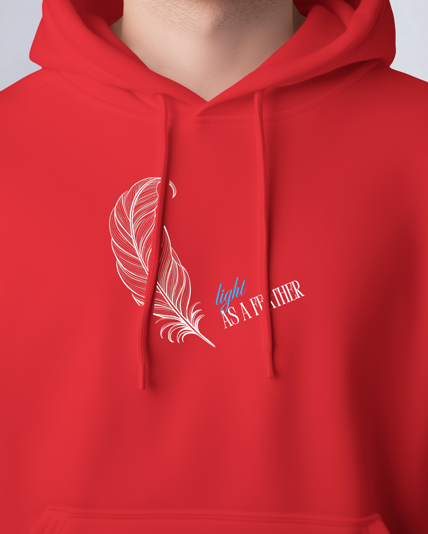 Inspirational Feather Men Heavy Blend  Hoodie- Exclusive Minimal Design