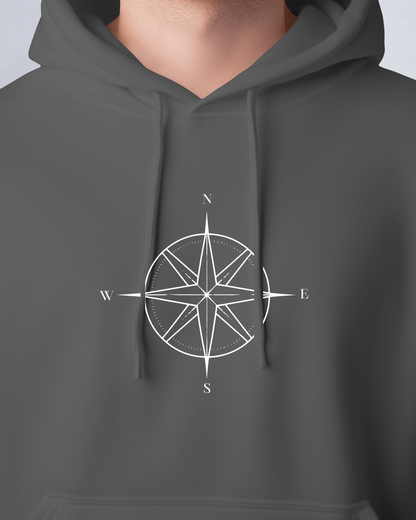 Compass Graphic Men Hoodie - Adventure Awaits Exclusives