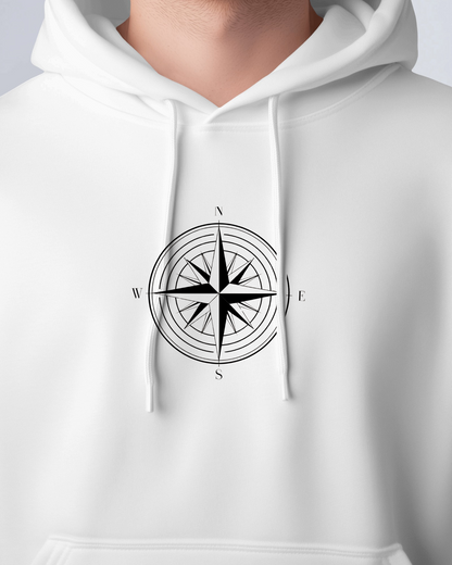 Compass Graphic Men Hoodie - Adventure Awaits Exclusives