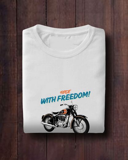 Men Heavy Cotton Tee - Classic Motorcycle Graphic T-Shirt