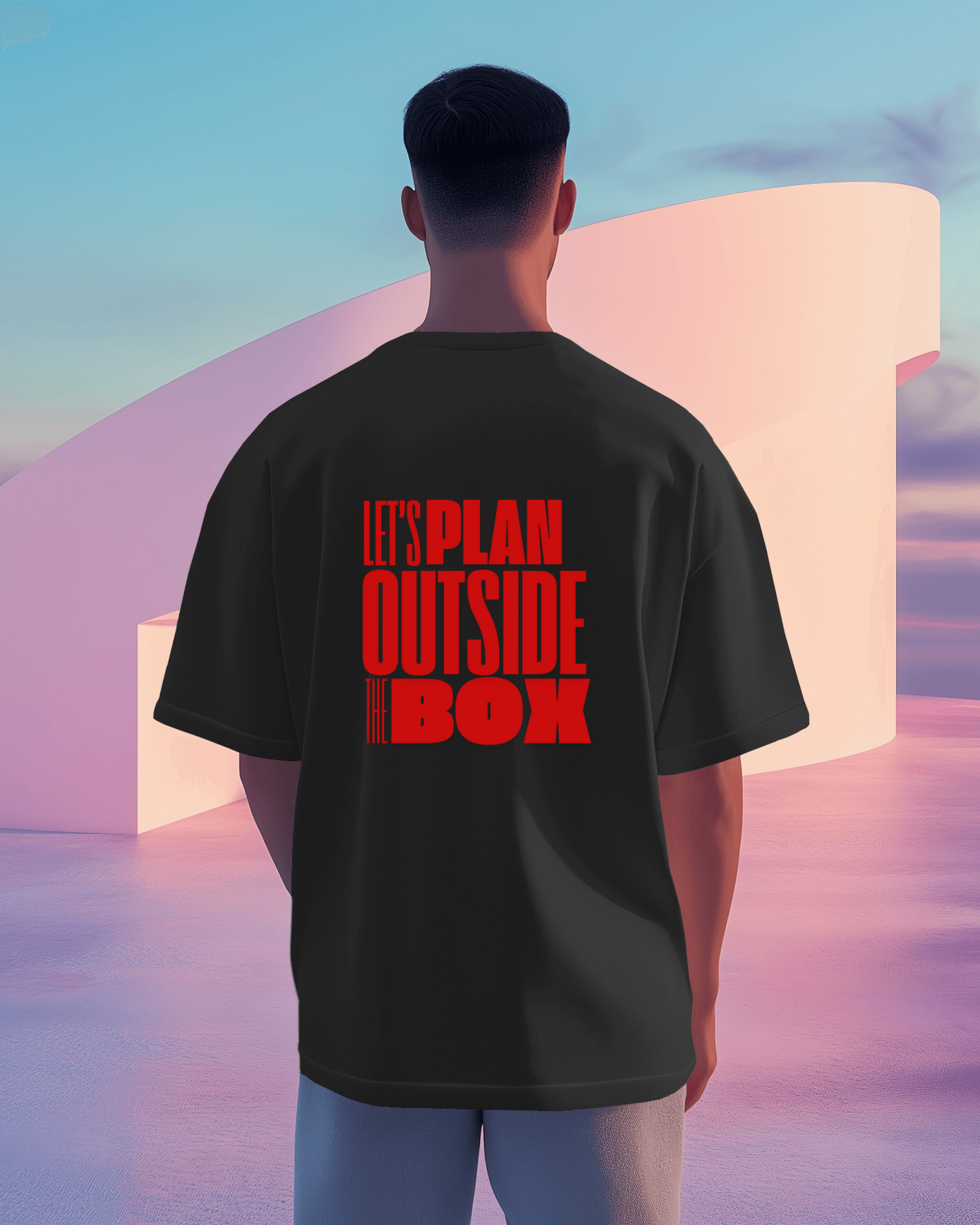 Let's Plan Outside the Box Men Heavy Cotton Tee - Motivational Graphic T-Shirt for Creative Thinkers