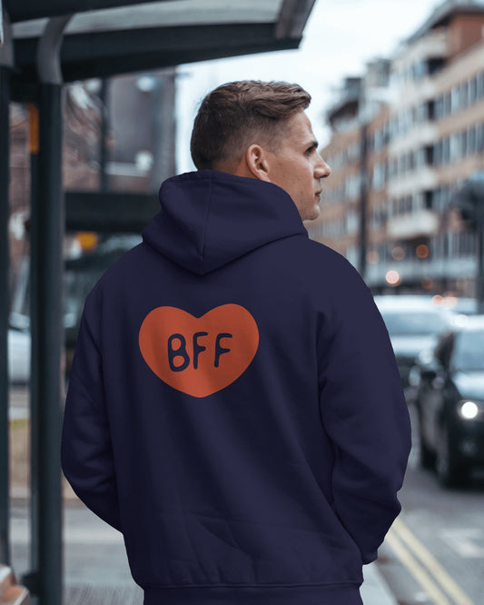 BFF Heart Hoodie - Men's Heavy Blend for Friendship Celebrations