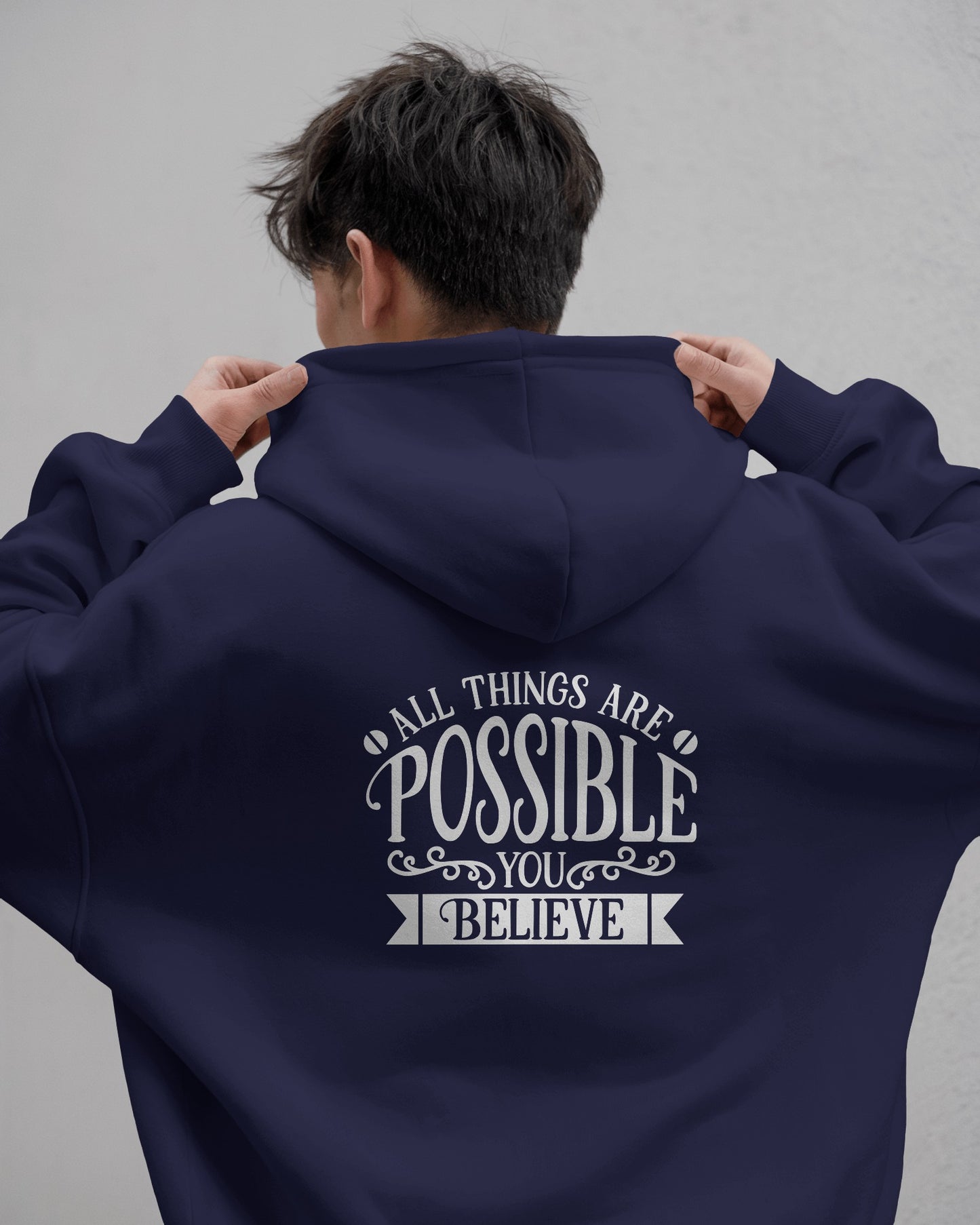 Inspirational Men's Hoodie- 'All Things Are Possible'