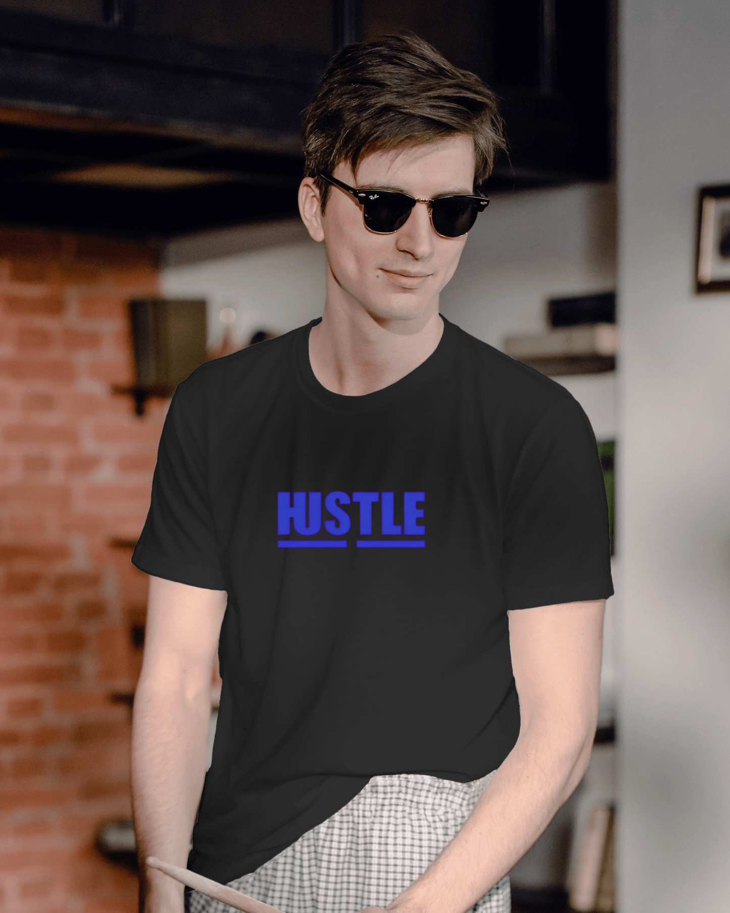 Hustle Men Heavy Cotton Tee - Motivational T-Shirt for Entrepreneurs