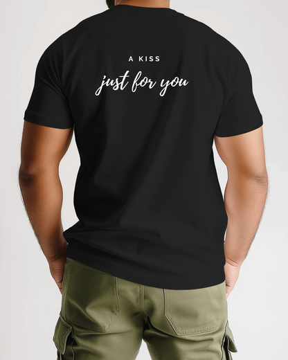 Love Note Men Heavy Cotton Tee - "A Kiss Just for You" Exclusives By RaymaxUS