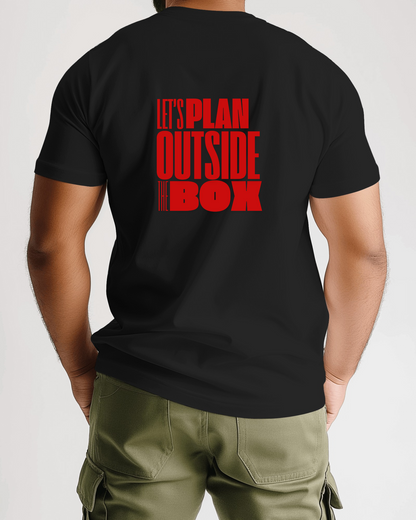 Let's Plan Outside the Box Men Heavy Cotton Tee - Motivational Graphic T-Shirt for Creative Thinkers