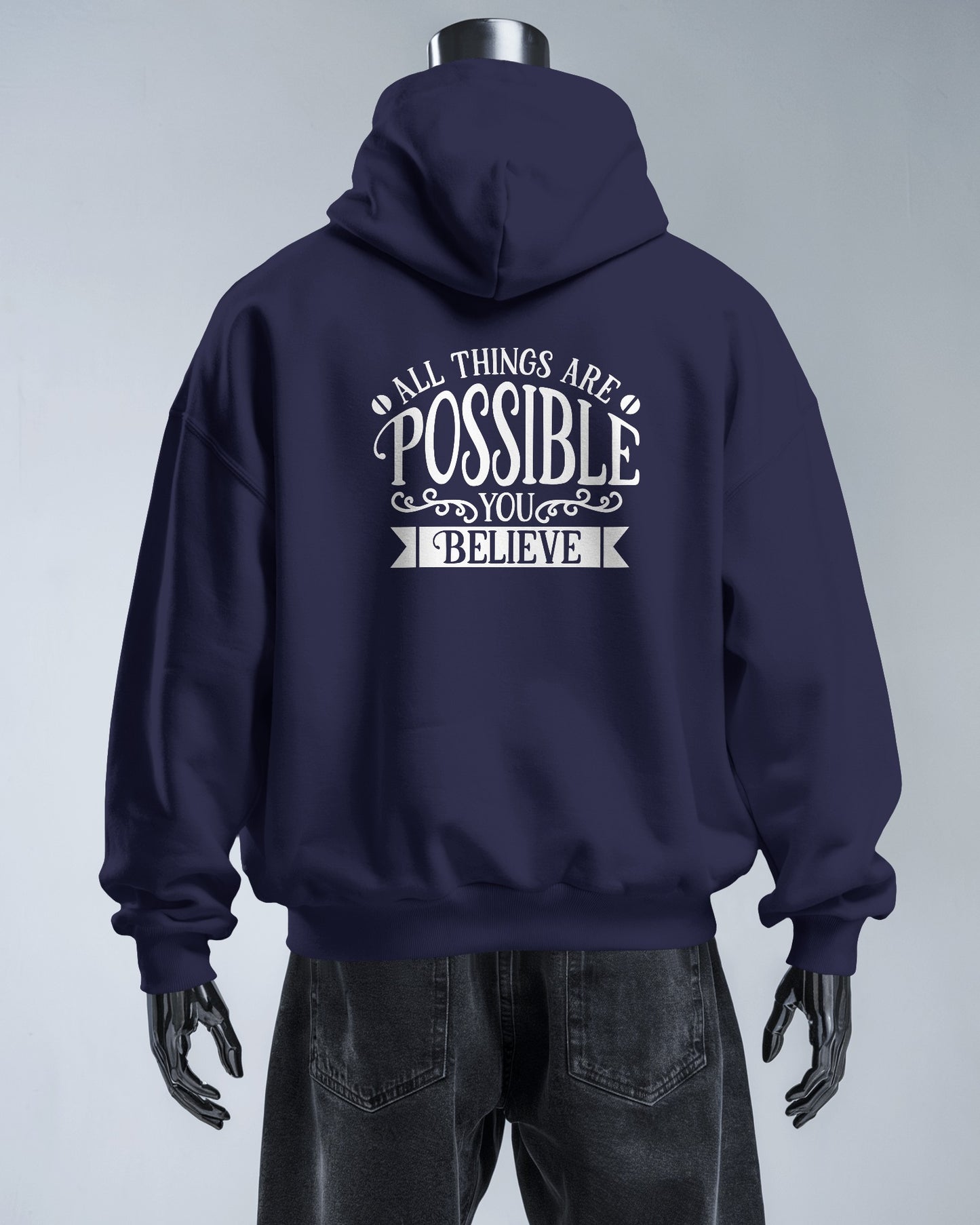Inspirational Men's Hoodie- 'All Things Are Possible'