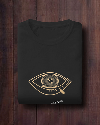 Men Exclusive Heavy Cotton Tee - See the Unseen Visionary Graphic T-Shirt