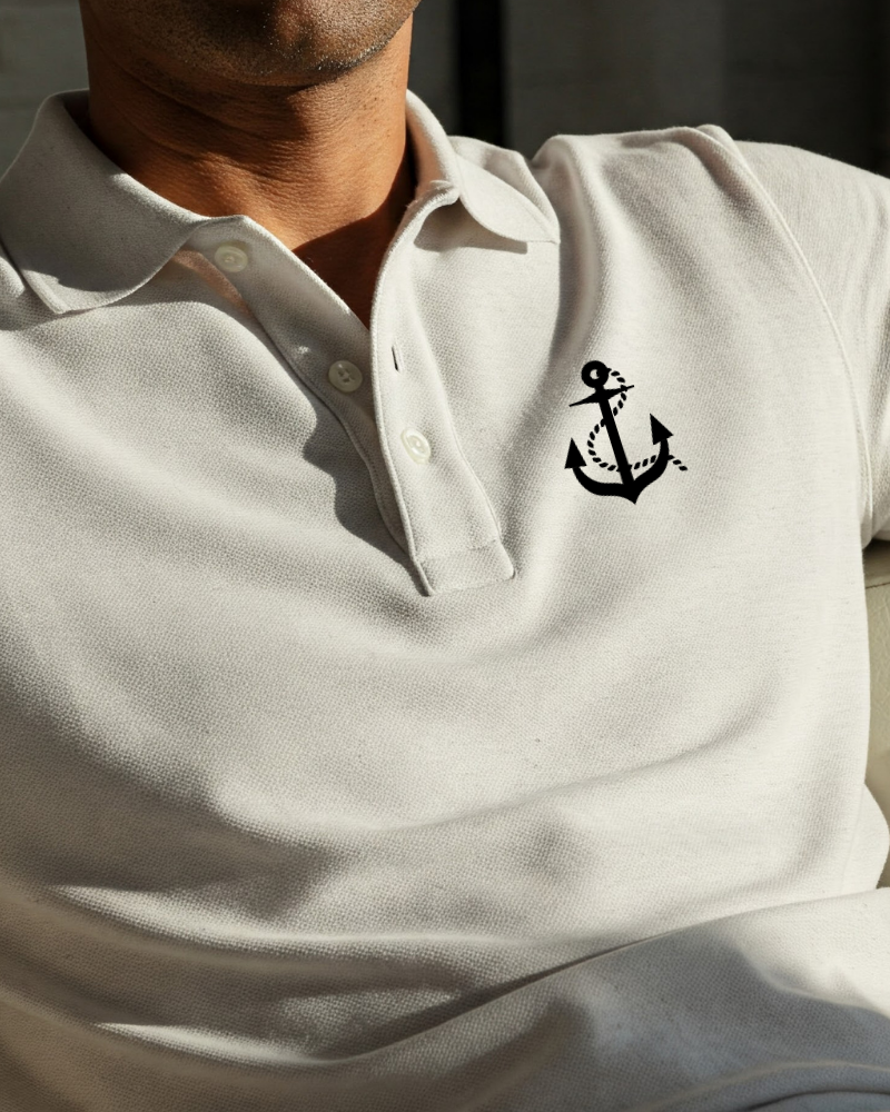 RaymaxUS Anchor NY Men's Piqué Polo - Casual Comfort