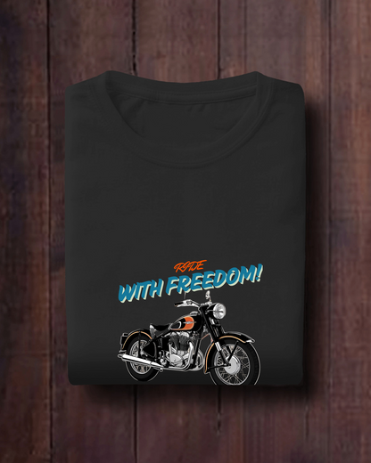 Men Heavy Cotton Tee - Classic Motorcycle Graphic T-Shirt