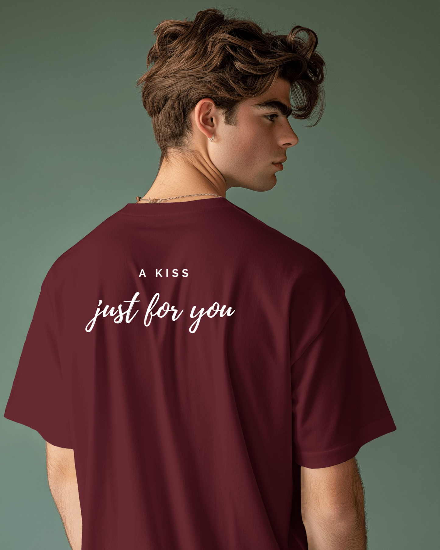 Love Note Men Heavy Cotton Tee - "A Kiss Just for You" Exclusives By RaymaxUS