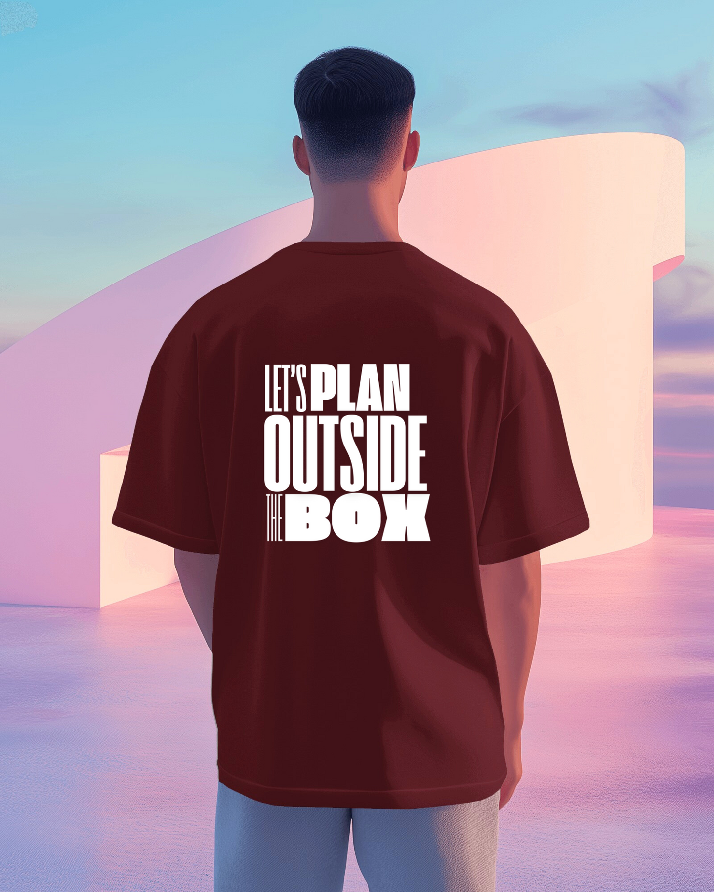 Let's Plan Outside the Box Men Heavy Cotton Tee - Motivational Graphic T-Shirt for Creative Thinkers