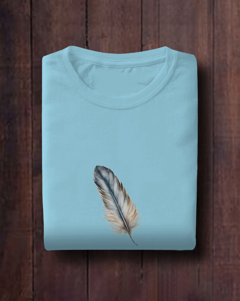 Bohemian Feather Unisex Heavy Cotton Tee - Comfortable, Artistic T-Shirt for Nature Lovers