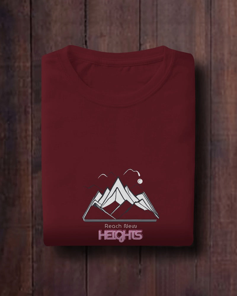 Reach New Heights Men Heavy Cotton Tee - Adventure T-shirt