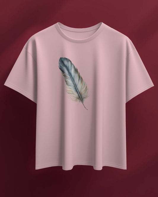 Bohemian Feather Unisex Heavy Cotton Tee - Comfortable, Artistic T-Shirt for Nature Lovers