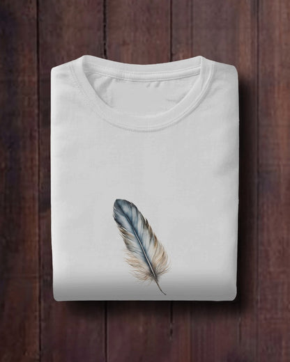 Bohemian Feather Unisex Heavy Cotton Tee - Comfortable, Artistic T-Shirt for Nature Lovers