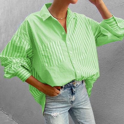 Striped Button down Long Sleeve Shirt