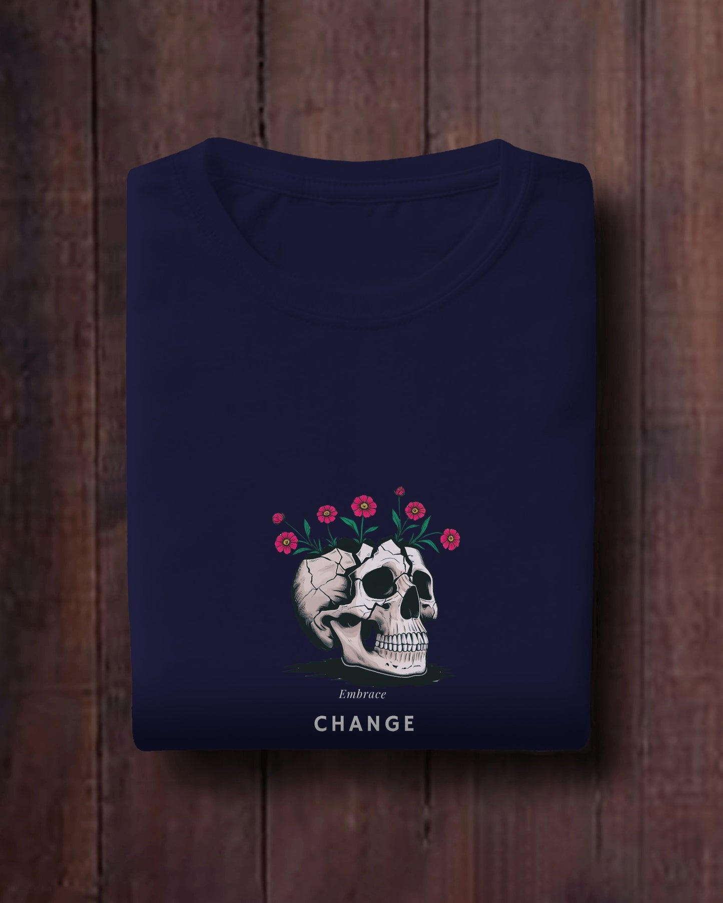 Heavy Cotton Tee For Women- Floral Skull Design Exclusive Edition